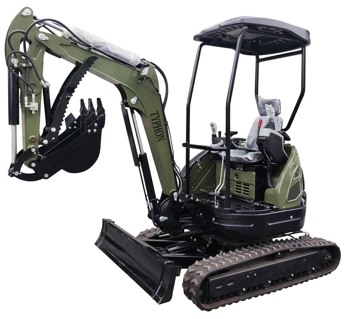 TYPHON TERROR XXV 2.5 Ton Mini Excavator KUBOTA Diesel Engine USA