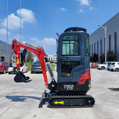 TYPHON TERROR XVIII Prestige 2 Ton Mini Excavator, KUBOTA D902 Diesel Engine USA with 12 attachments