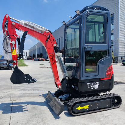 TYPHON TERROR XVIII Prestige 2 Ton Mini Excavator, KUBOTA D902 Diesel Engine USA with 12 attachments