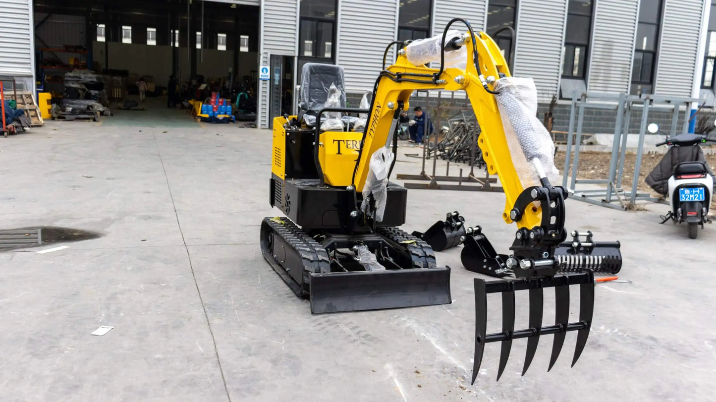 Rake Mini Excavator Attachment for Grading, Leveling, Loosening , Removing Soil USA