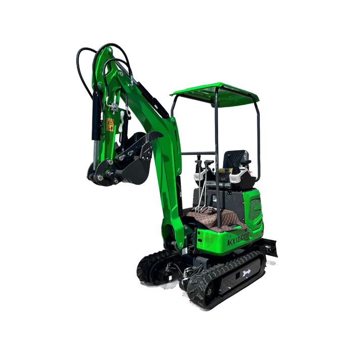 1 Ton, B&amp;S Engine Mini Small Excavator w/ Retractable Tracks &amp; Hydraulic Thumb | KX12-CDB