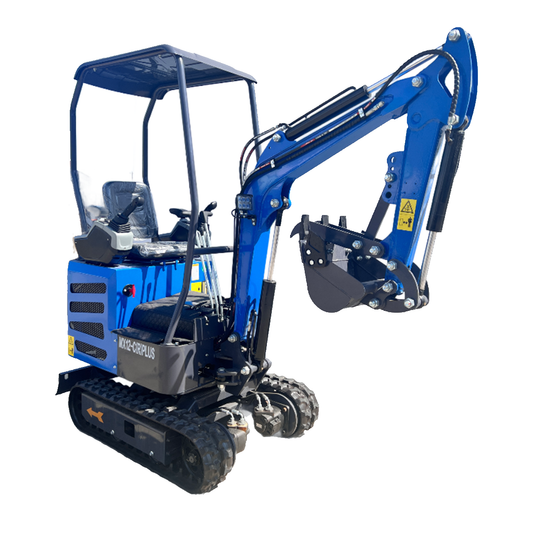 1 Ton, Fuel Injection Engine Mini Excavator w/ Side Swing Boom and Pilot Control | MX12-CRPLUS