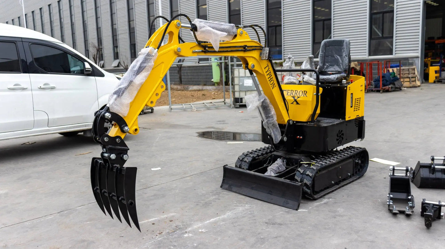 Rake Mini Excavator Attachment for Grading, Leveling, Loosening , Removing Soil USA