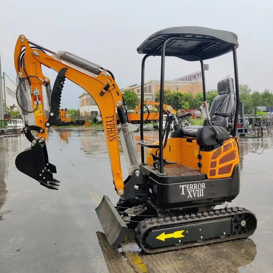 TYPHON TERROR XVIII Mini Excavator – 4000lbs EPA Certified USA KUBOTA D902 engine